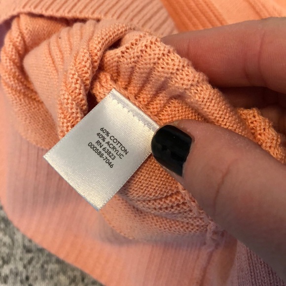 NWT.  Christopher and Banks Peach Sweater - Picture 10 of 11